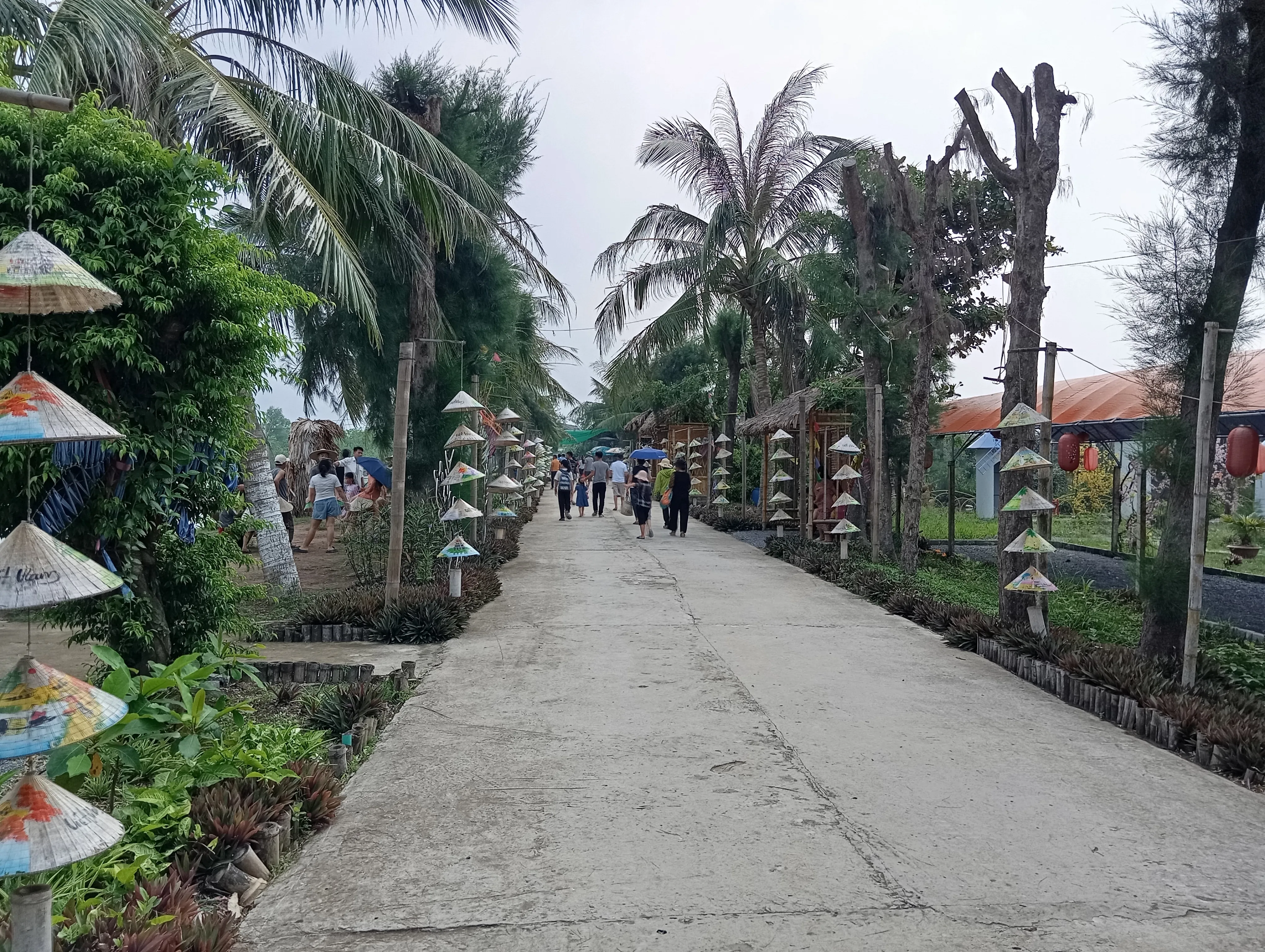 Con đường bên trong khu du lịch